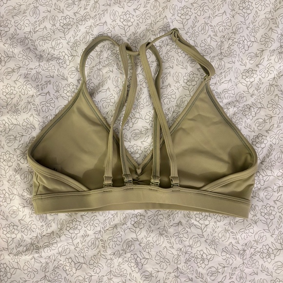 Pastel Green Sports Bra with Strappy Back - Picture 2 of 2